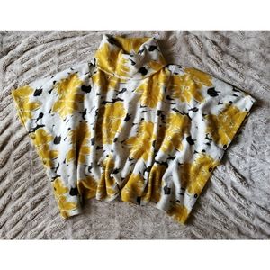 Cream and yellow pull over cape, m/l, Anthropology Saturday Sunday brand